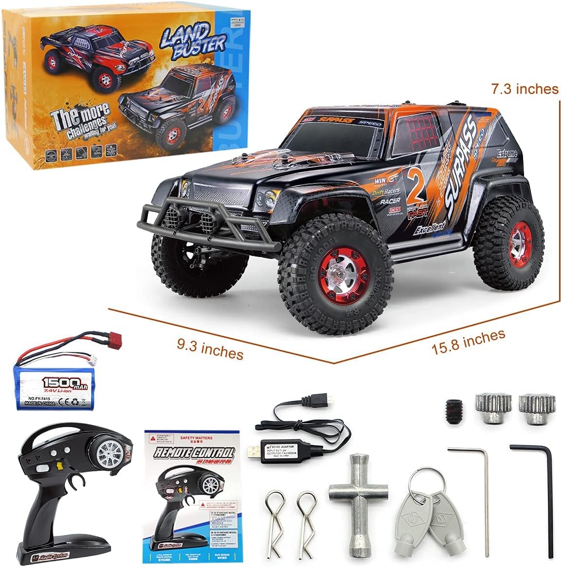1/12 Scale 4WD Off Road Monster Truck RC Rock Crawler Z8715