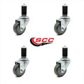 Gray Polyurethane Caster Set of 4 L803