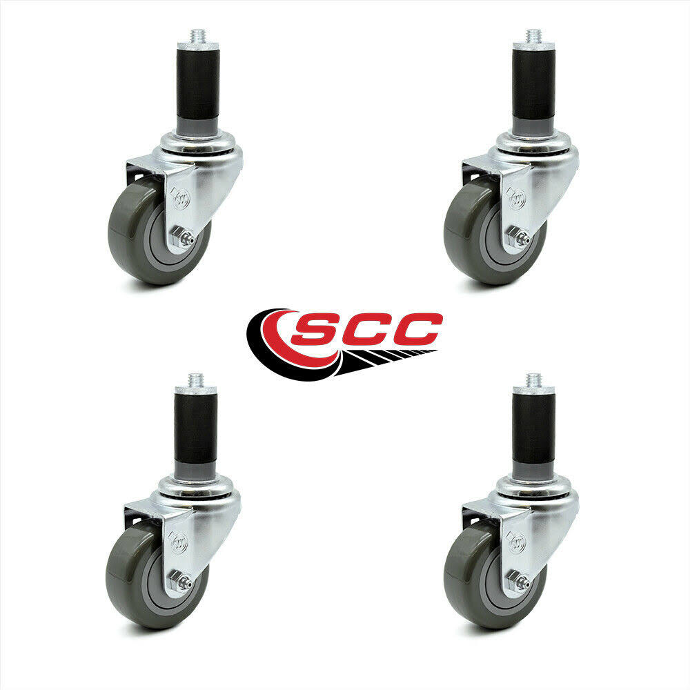 Gray Polyurethane Caster Set of 4 L803