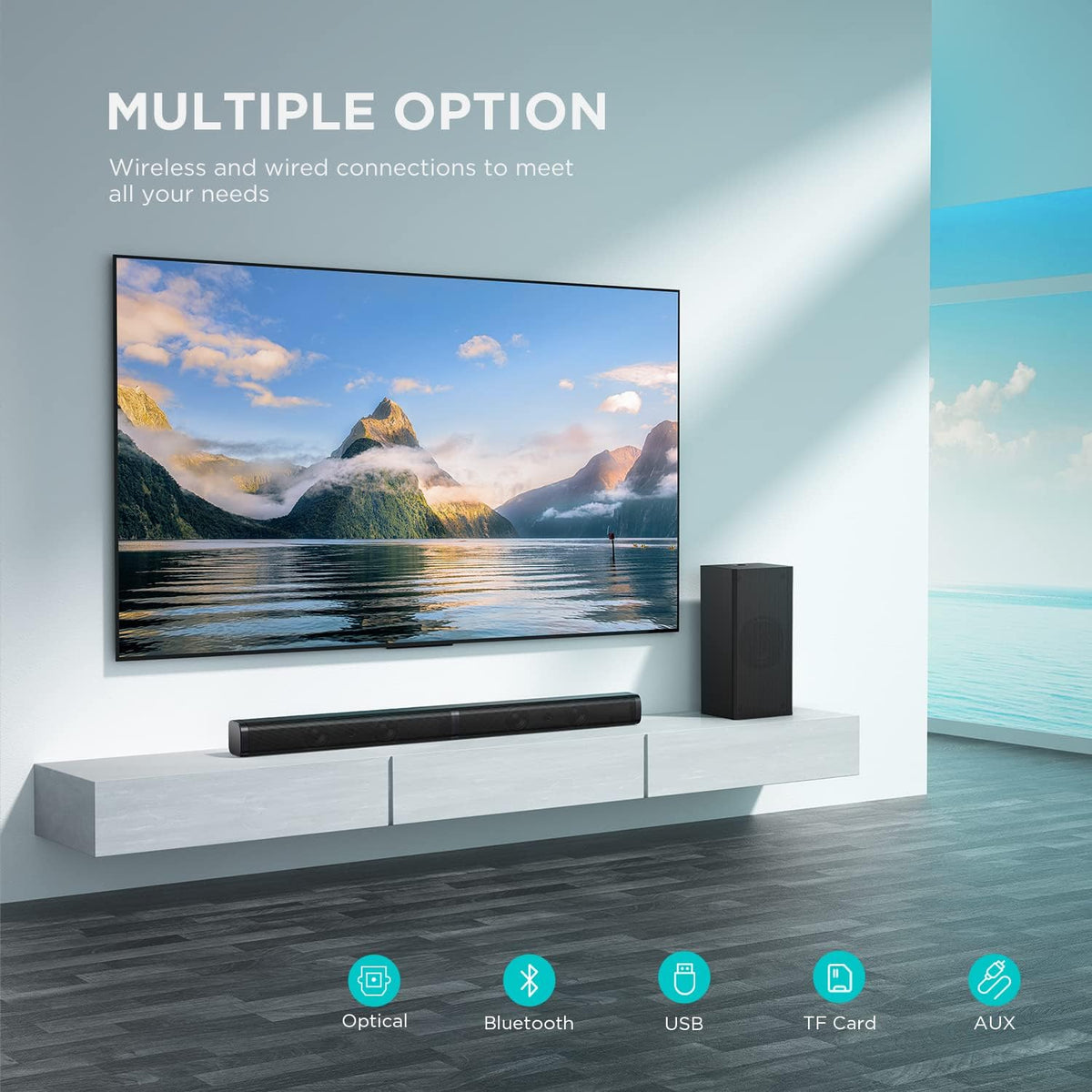 2.1 Channel Sound Bar with Subwoofer E49363
