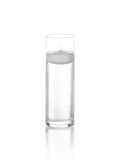 Set of 12 Floating Candles 9x22 Glass Light Gray Y26000