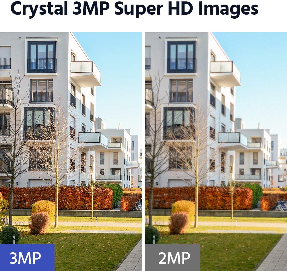 8CH Wireless Security Camera System with 1TB HDD and 4x 3MP Outdoor WiFi IP Cameras W428422