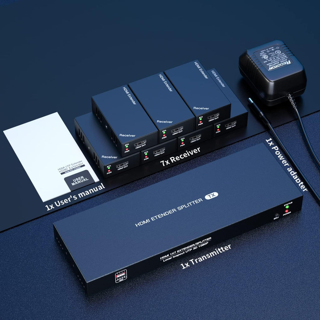HDMI Extender Splitter 1x7 1080P 50m K65179