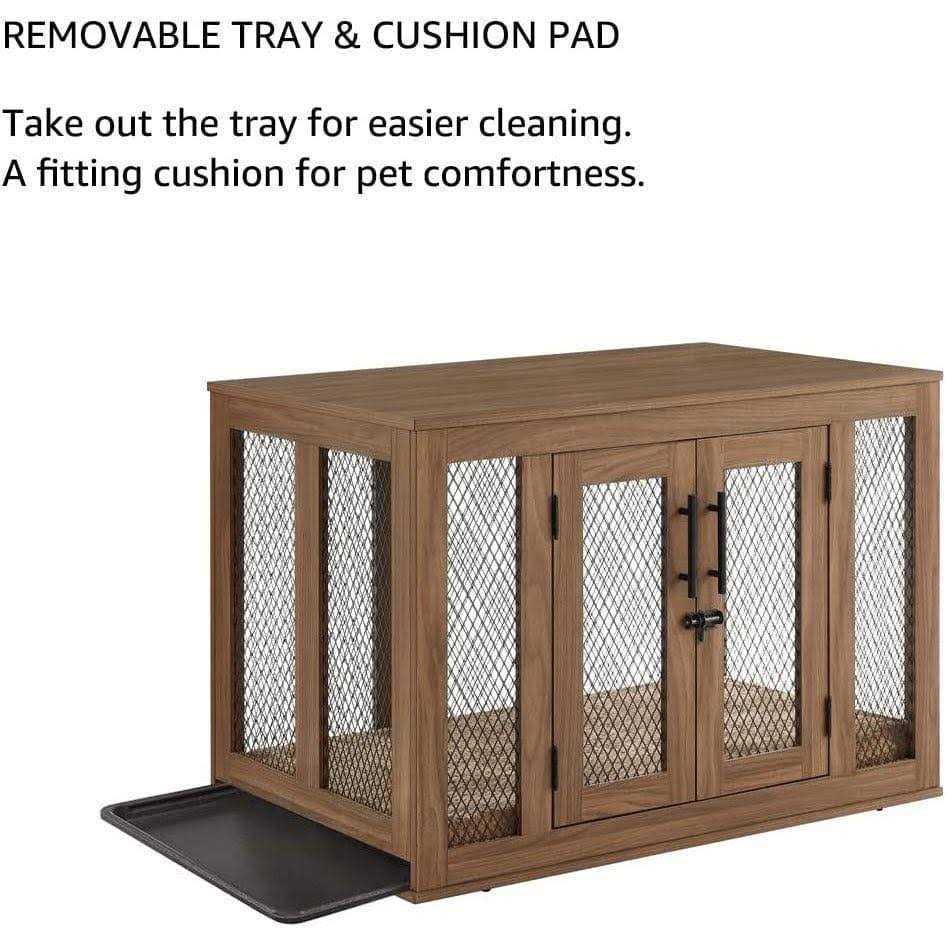 Furniture Style Dog Crate with Tray Q40279