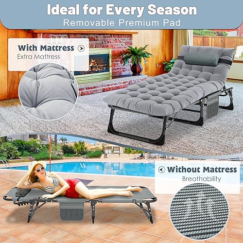 5-Position Folding Chaise Lounge Chair S653