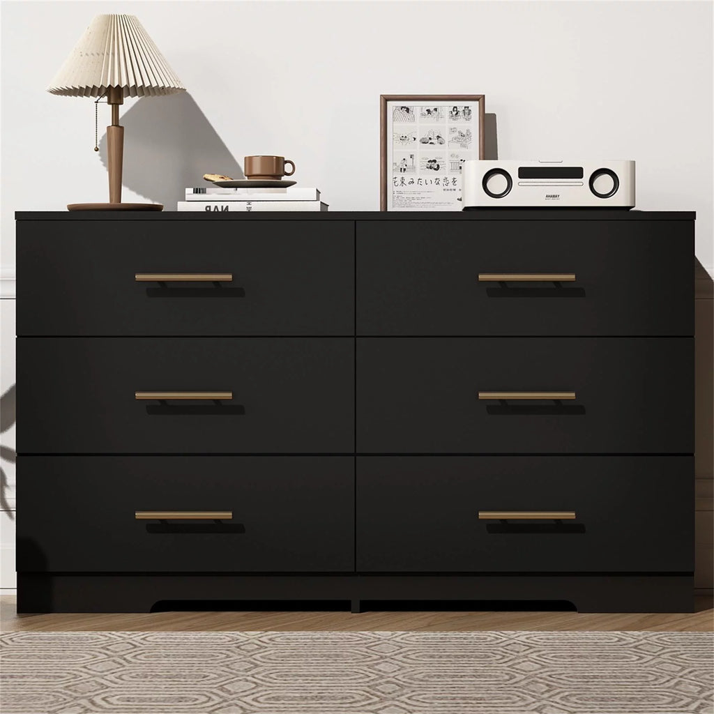 White 6 Drawer Dresser B211