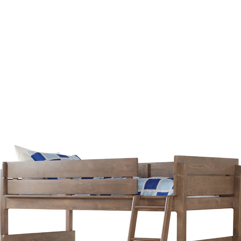 Wooden Twin Bunk Bed Antique Oak Brown X33558