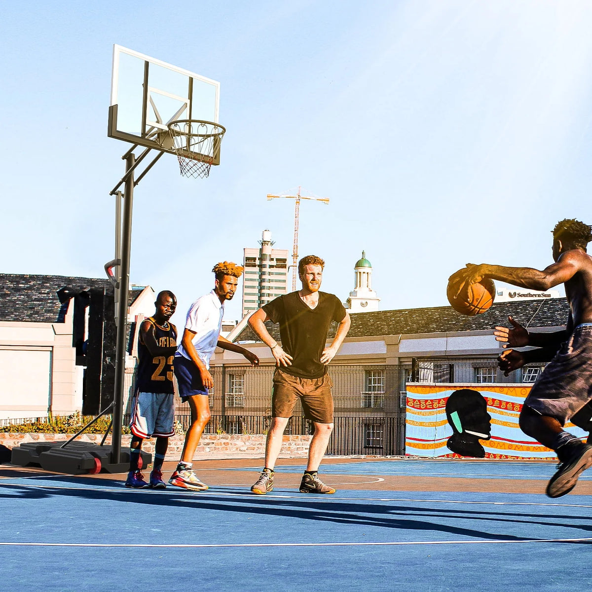 Portable Basketball Hoop & Goal with Height Adjusted 7.6 - 10 ft D57392