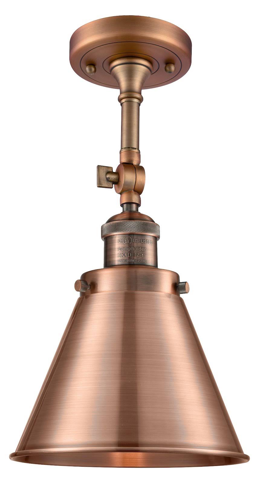 1 Light Semi Flush Mount X866