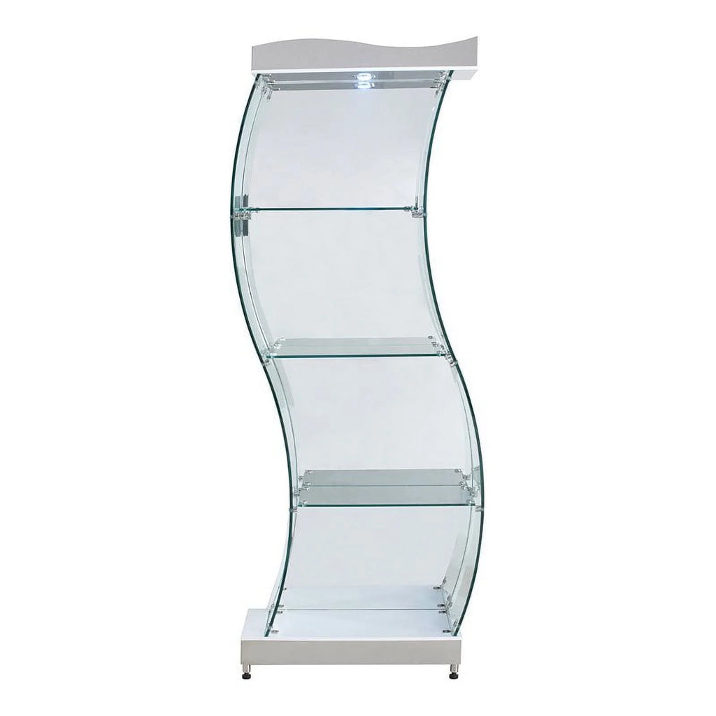 35.6" Steel and Glass Curio Cabinet U9343