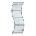 35.6" Steel and Glass Curio Cabinet U9343