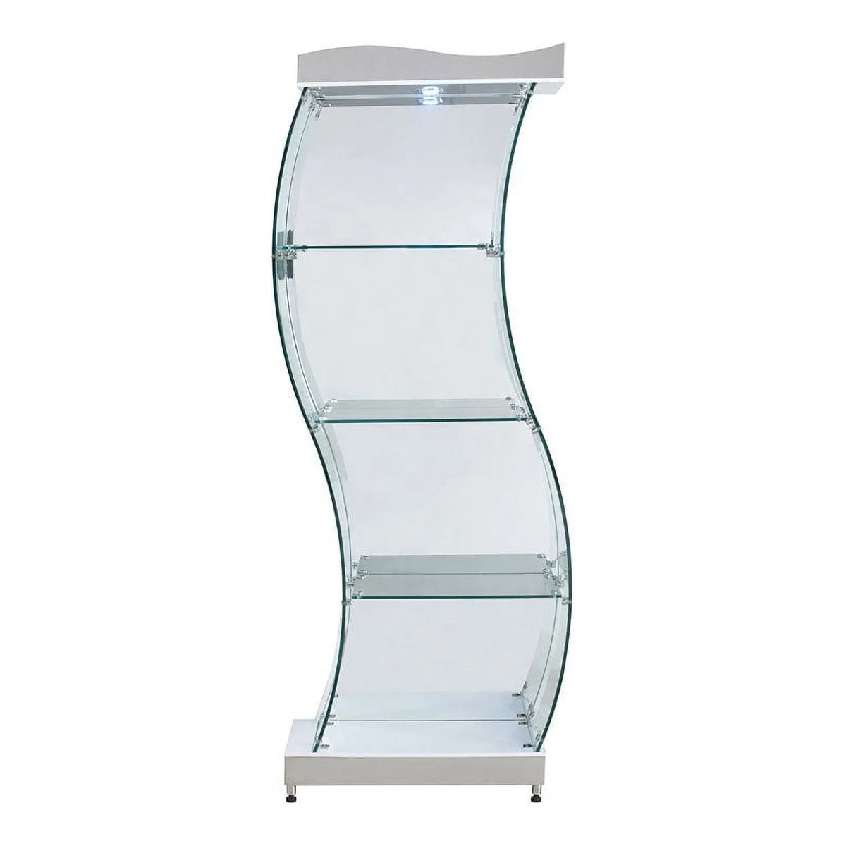 35.6" Steel and Glass Curio Cabinet U9343