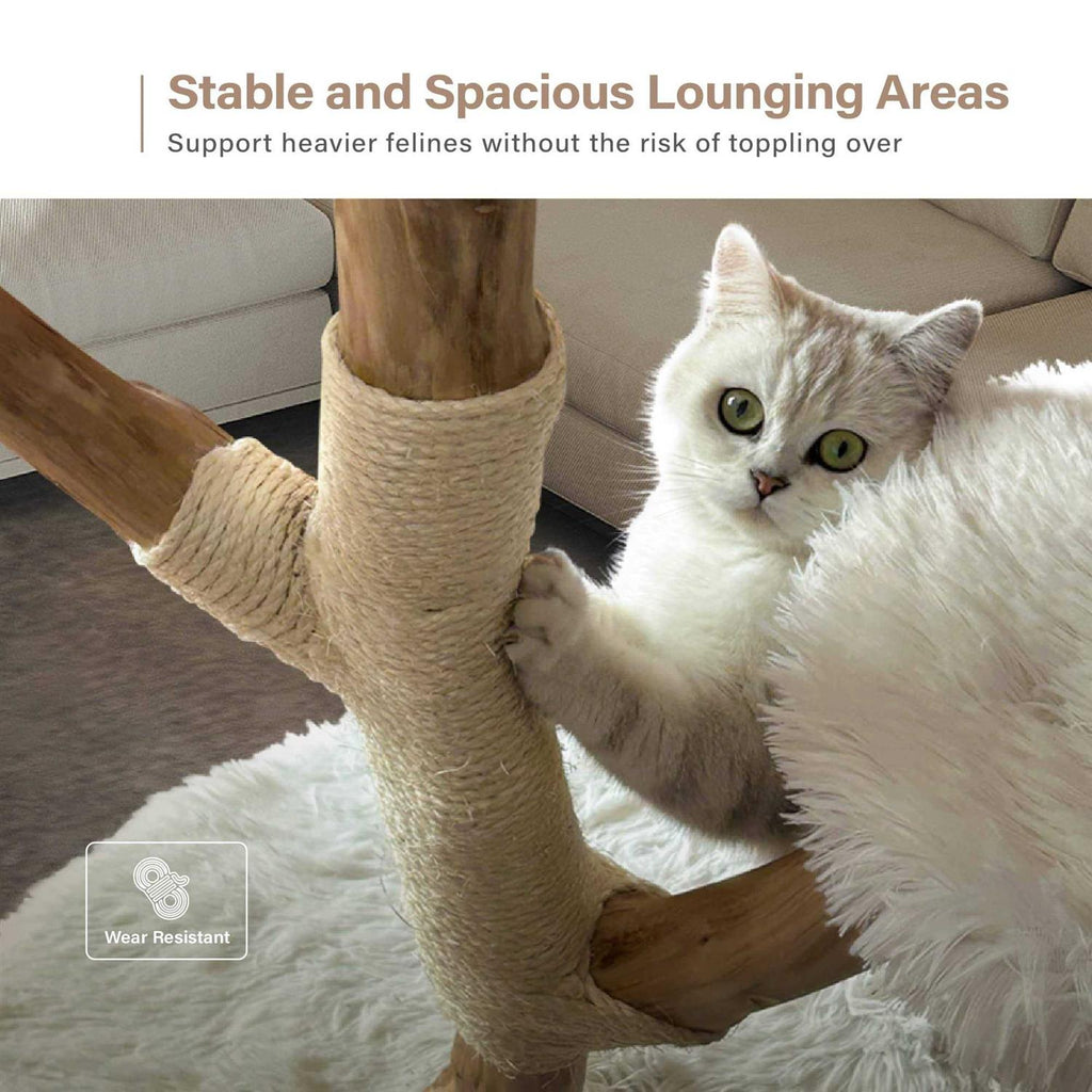 Modern Wooden Cat Tree Tower J4062