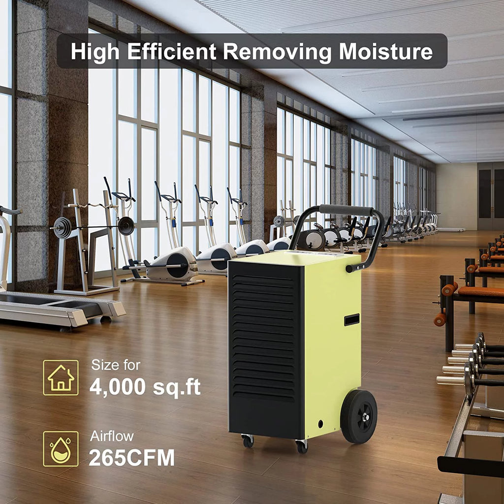 150 Pints Commercial Dehumidifier with Drain Hose and Water Tank W942303