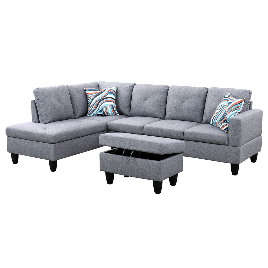 Linen L-Shape Sectional Sofa C815