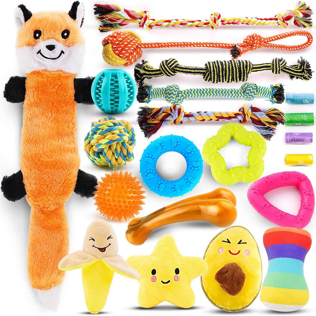 21 Pack Small Dog Chew Toys with Rope Toys K677