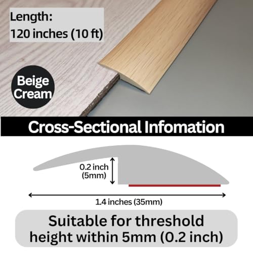 Self Adhesive Floor Transition Strip Edge Trim 120 inches Light Brown Coffee U4690