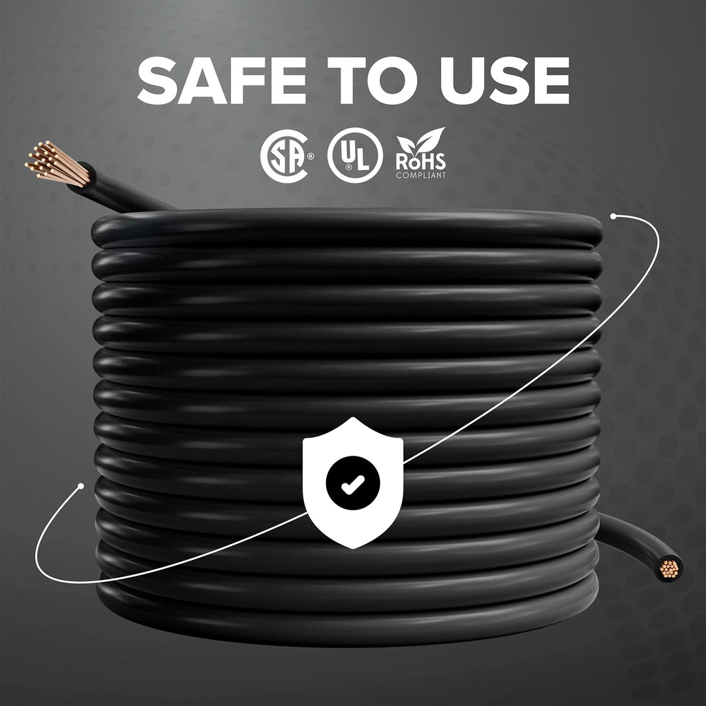 200 Feet 14 AWG Insulated Stranded Copper THHN THWN Wire Black Y752
