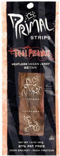 Vegan Seitan Jerky Thai Peanut 1 Oz Pack of 24 F750
