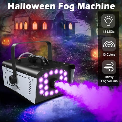 1200W Fog Machine with 18 LED Lights and Remote K970111