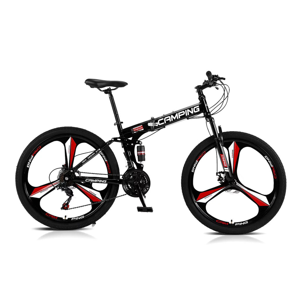 21-Speed Steel Mountain Bike, 26 Foldable Black H923