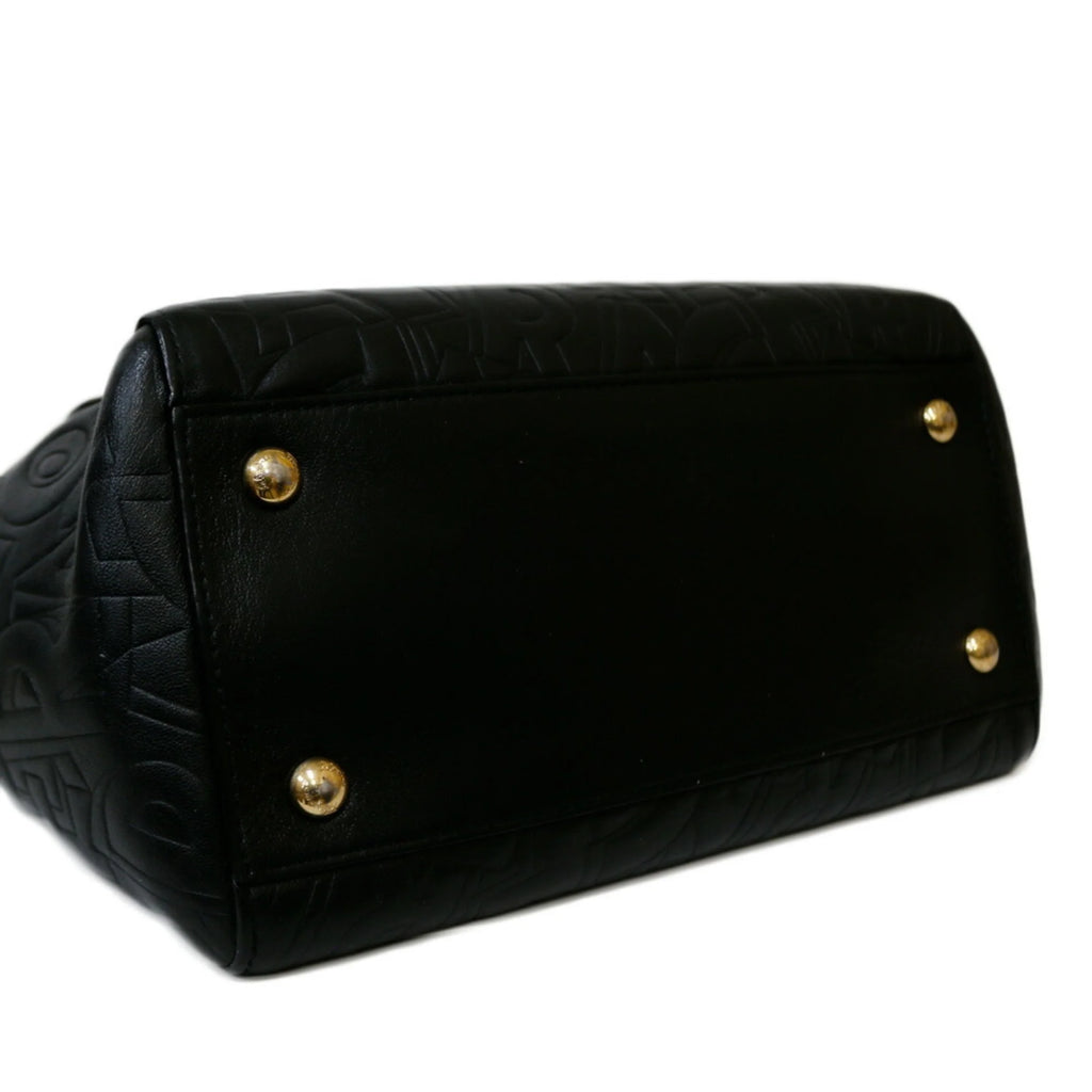 Pre-Owned Black Leather Handbag T996933