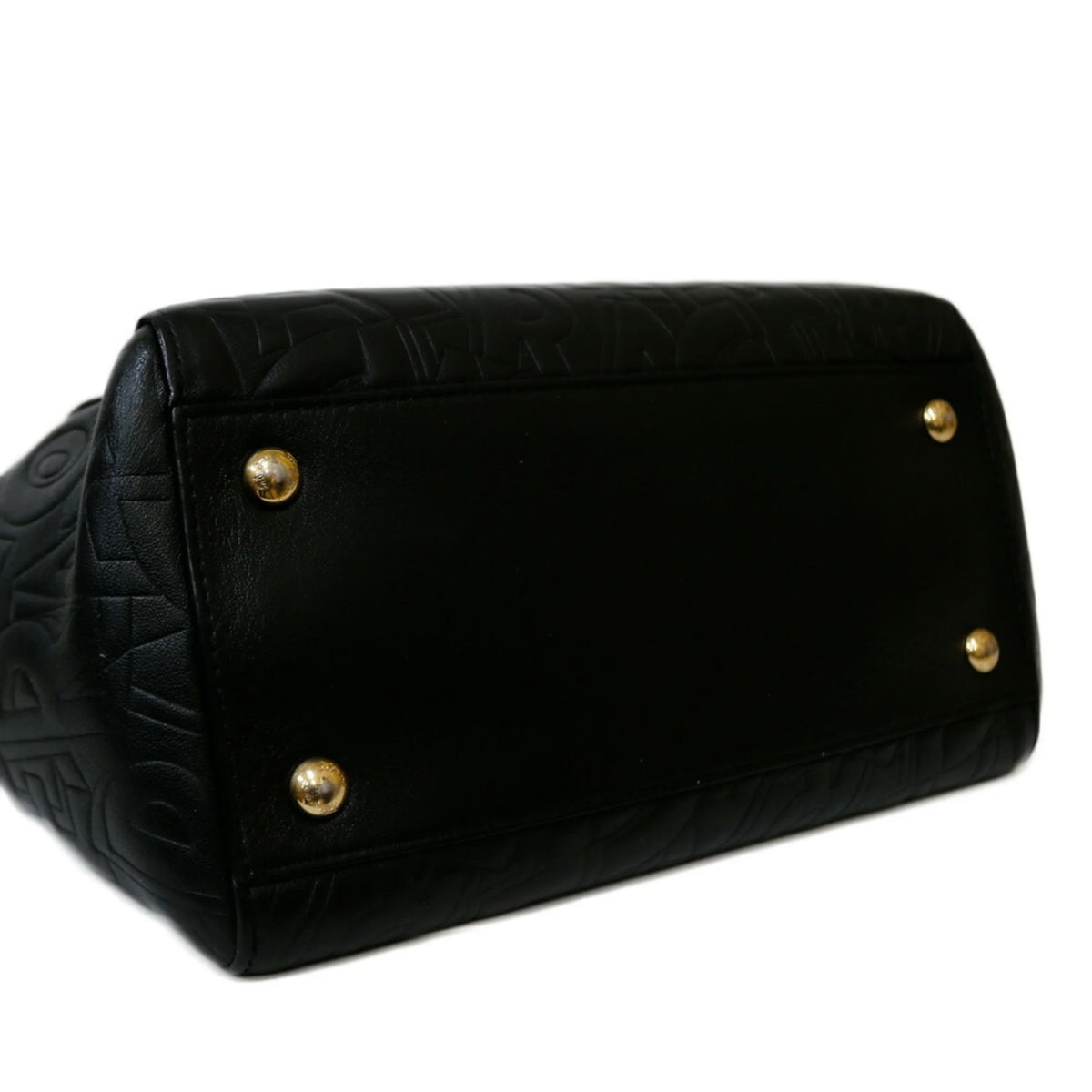 Pre-Owned Black Leather Handbag T996933