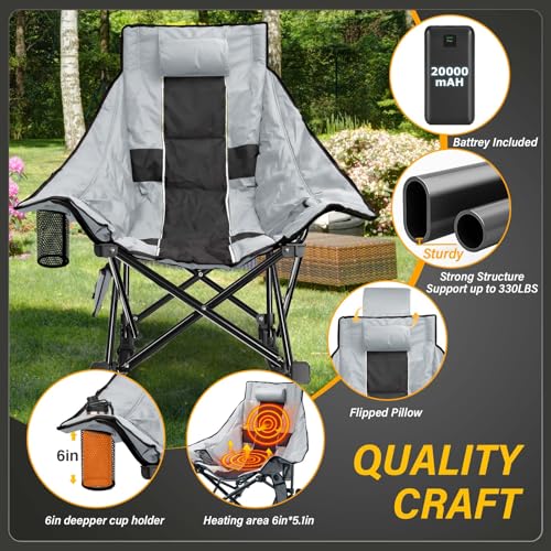 Oversize Heated Rocking Camping Chair B542