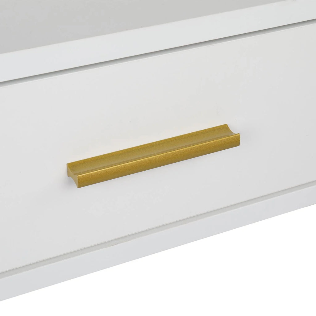 White Vanity Table Set with Lighted Mirror and 4 Drawers S97328