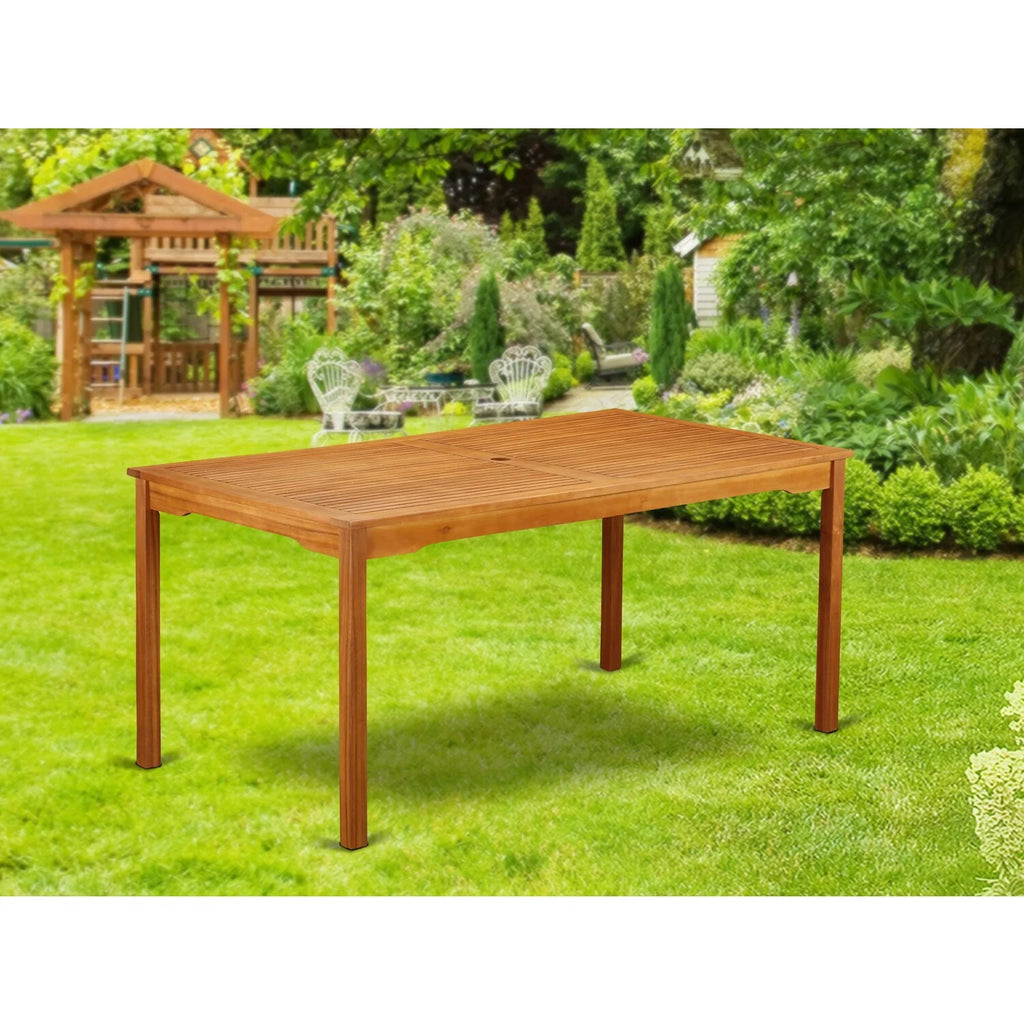 Rectangular Wood Patio Dining Table Y1659
