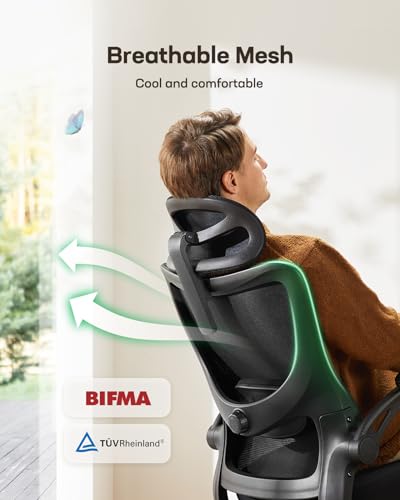Black Ergonomic Office Chair with Lumbar Support Q41151