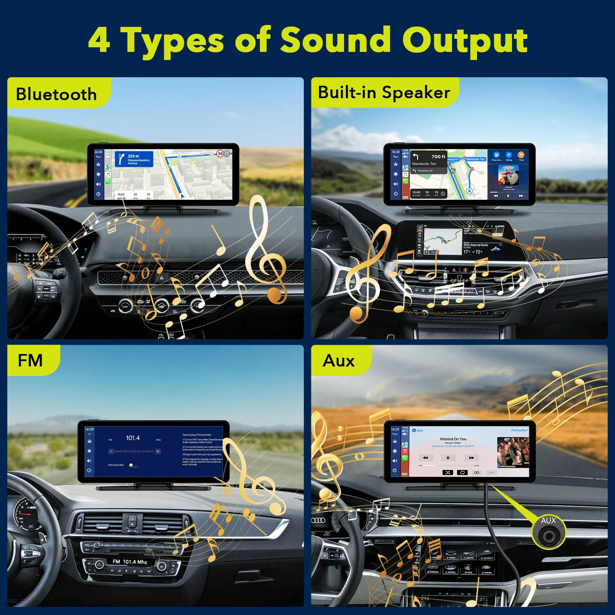 6.86 inch Touch Screen Car Stereo with Backup Camera K507