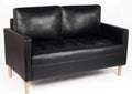 Mid-Century Faux Leather Loveseat Sofa O20020