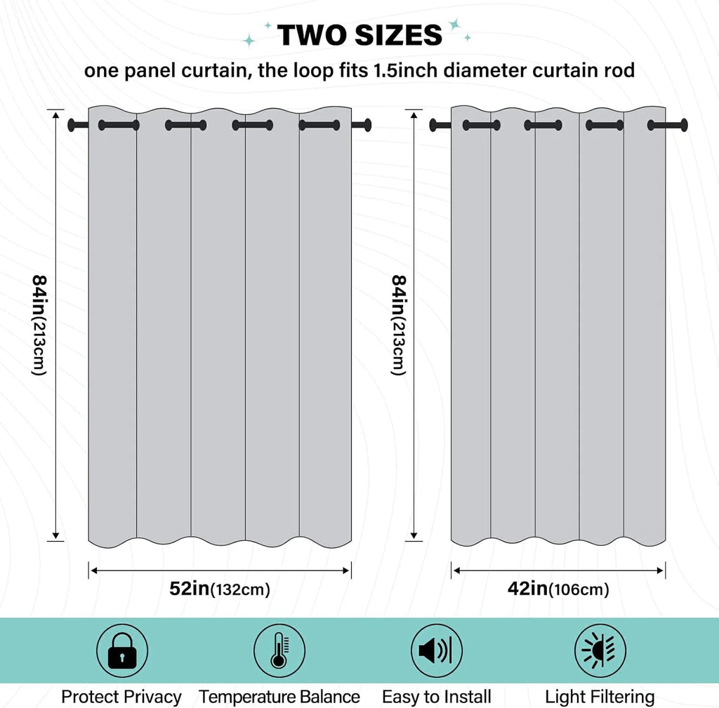 Blackout Curtains 84 inches X197