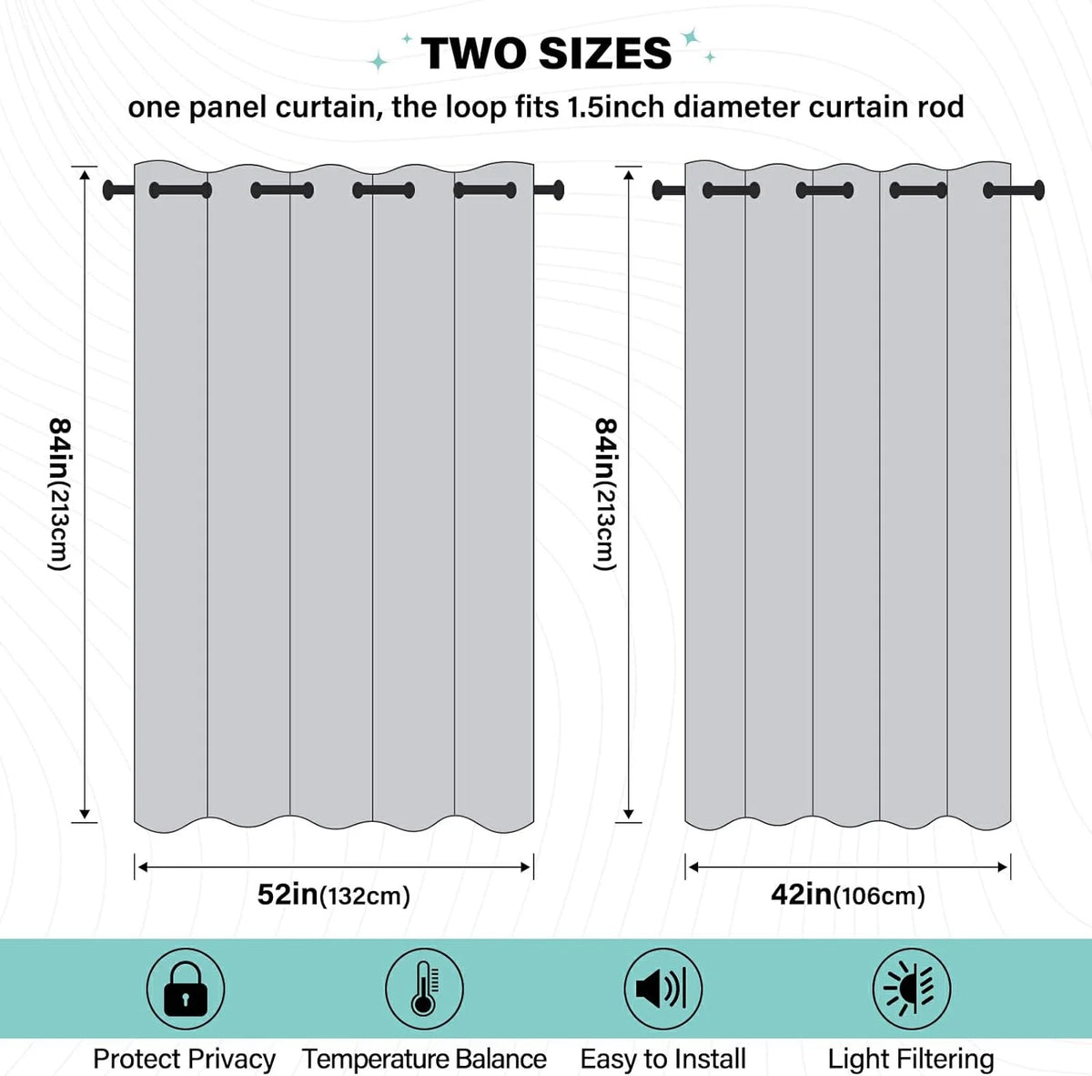 Blackout Curtains 84 inches X197