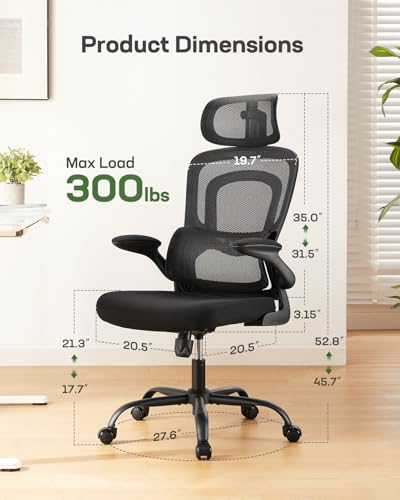 Black Ergonomic Office Chair with Lumbar Support Q41151