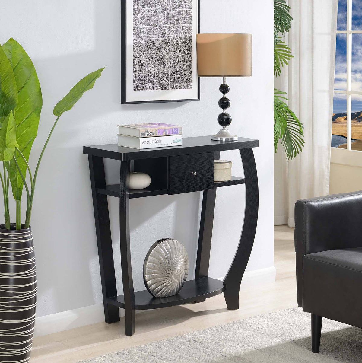 Black Console Table J5165