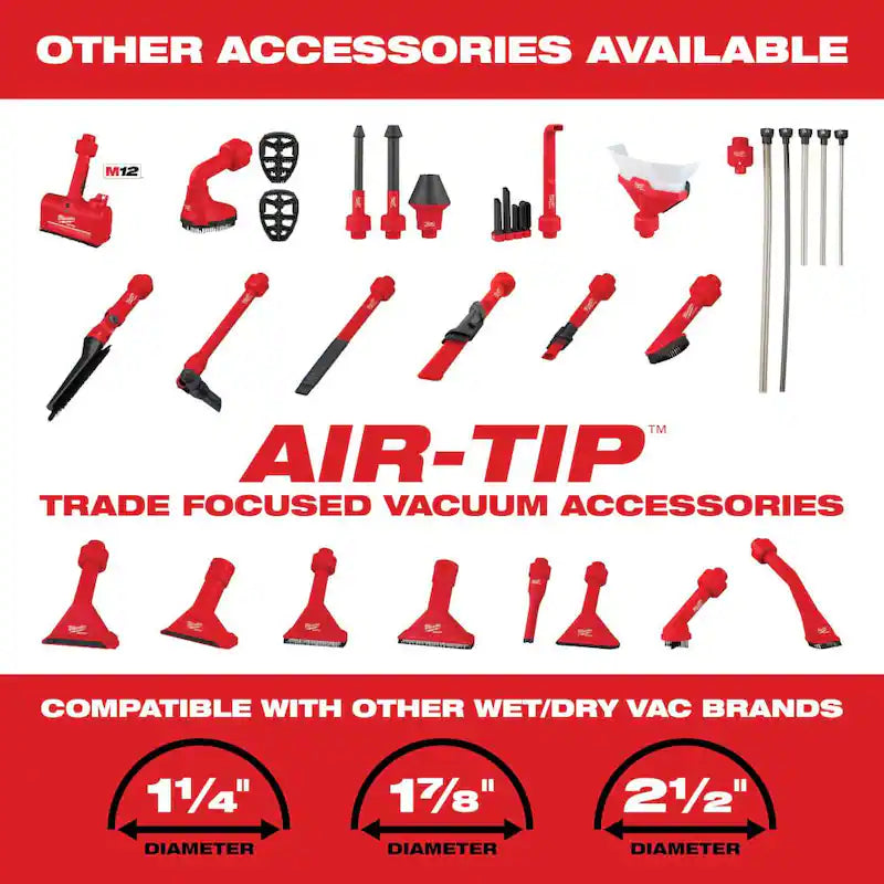 18-Volt 2 Gal. Cordless Wet/Dry Vacuum with Brush and Crevice Kit N605093