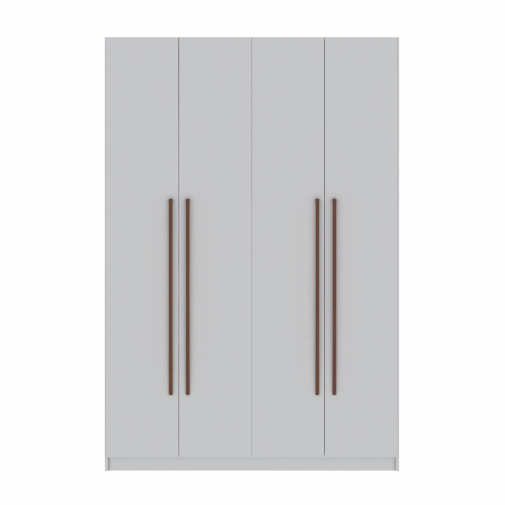 White Wood Wardrobe Armoire Closet S864