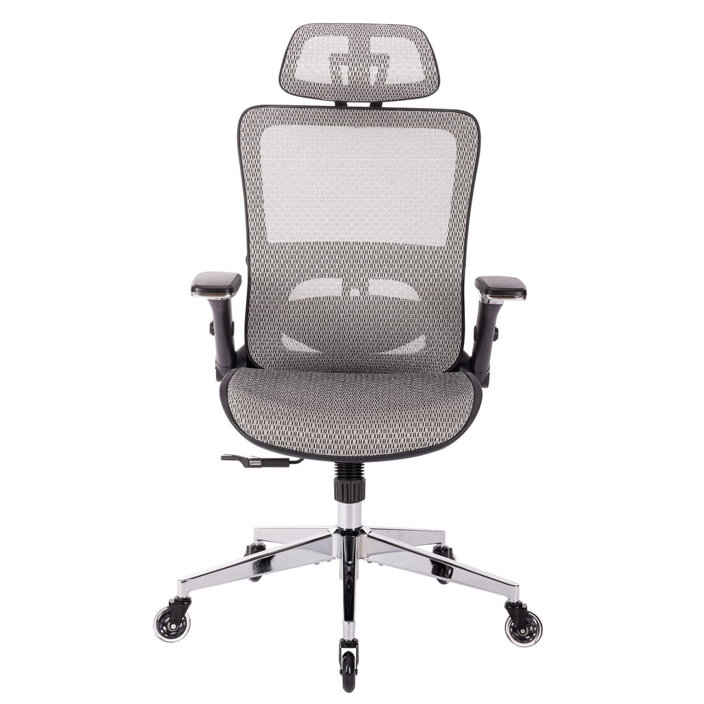 Grey Ergonomic Mesh Office Chair with Lumbar Support K8407