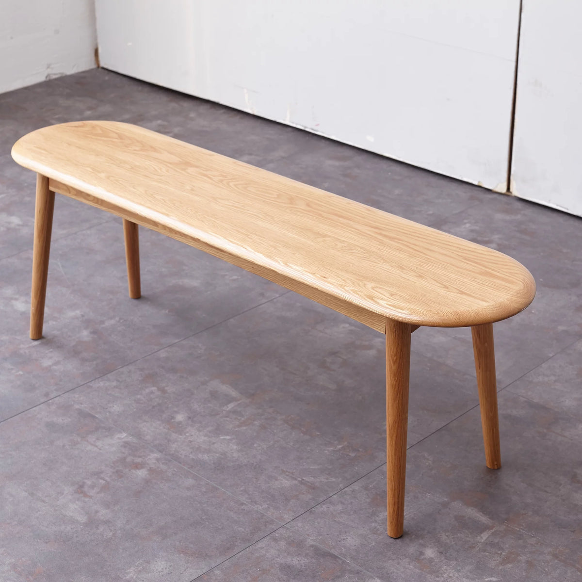Curved Oak Dining Bench X98500