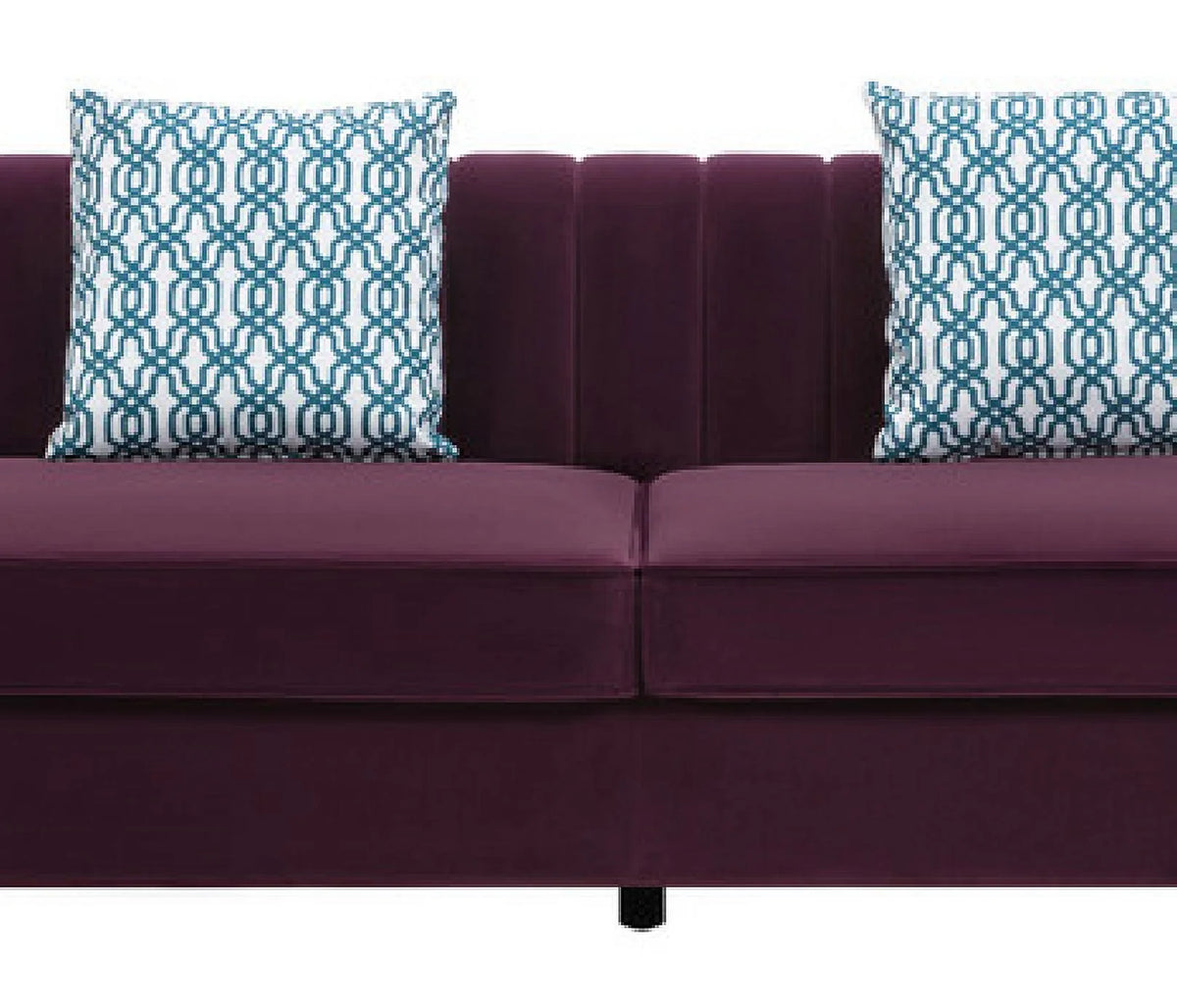 Purple Velvet 6-Seater Sectional Sofa with Storage Ottoman R7833