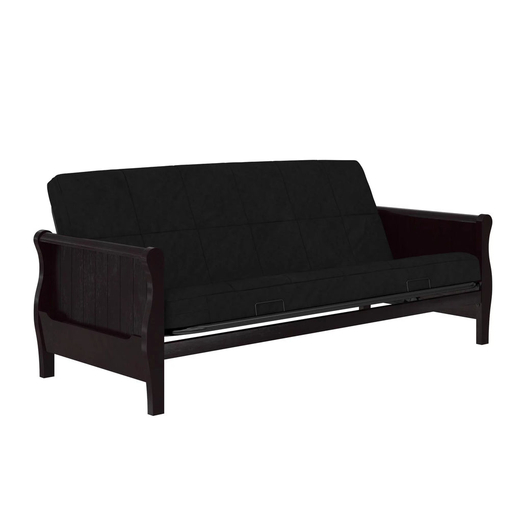 Black Full Size Quilted Microfiber Futon Mattress V7796