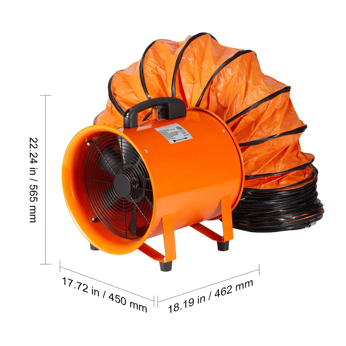 16" Portable Industrial Extractor Fan Blower with 33ft Duct Hose I566