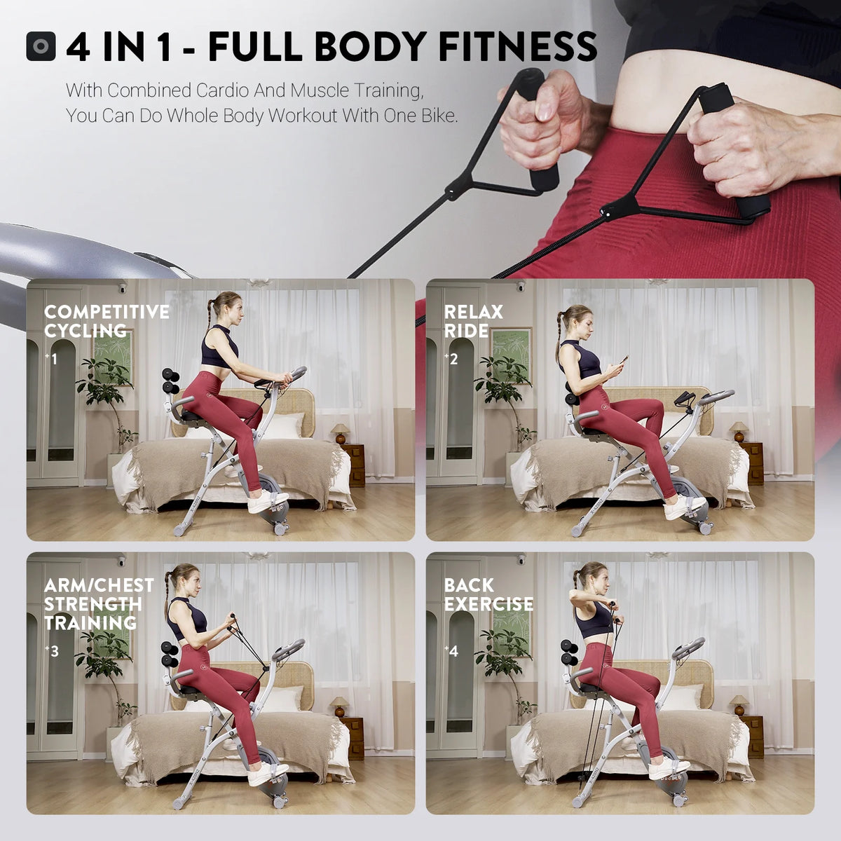 4in1 Folding Exercise Bike O661247