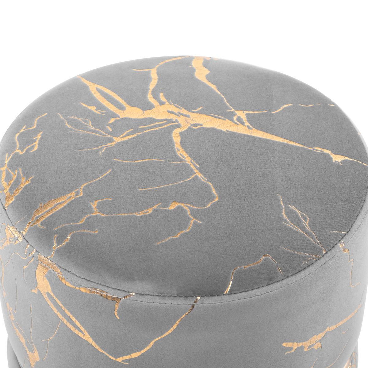 Round Velvet Ottoman D787