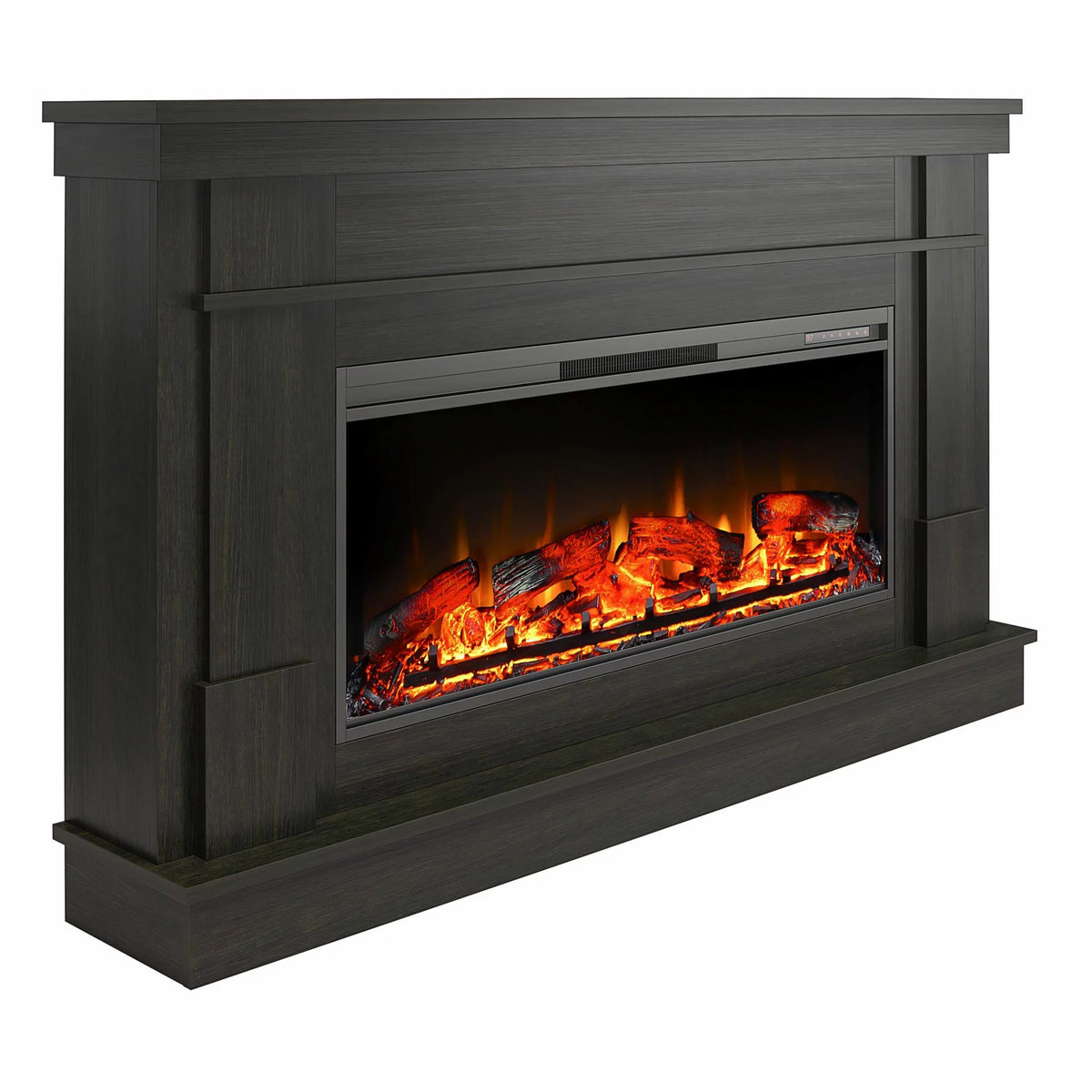 Wide Mantel with Linear Electric Fireplace H9477