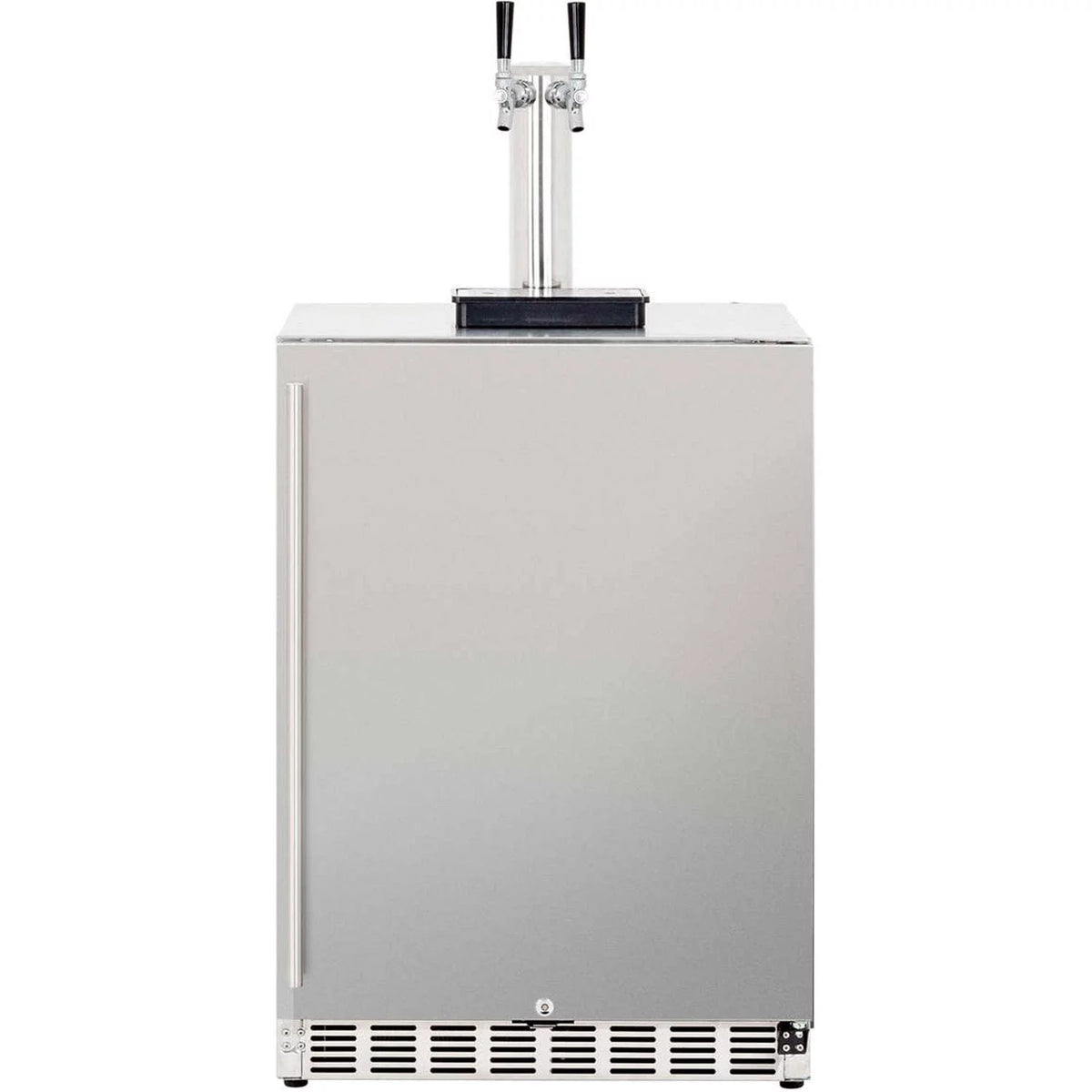 25-Inch 6.6 Cu. Ft. Outdoor Dual Tap Beer Dispenser/Kegerator T595