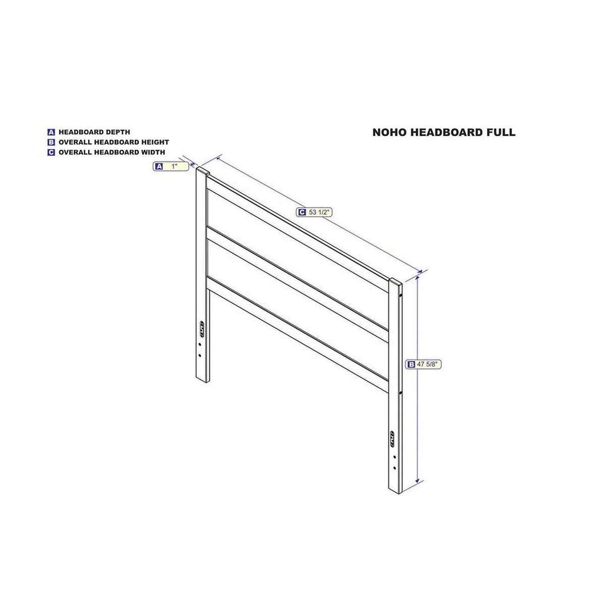White Wood Full Headboard N60506