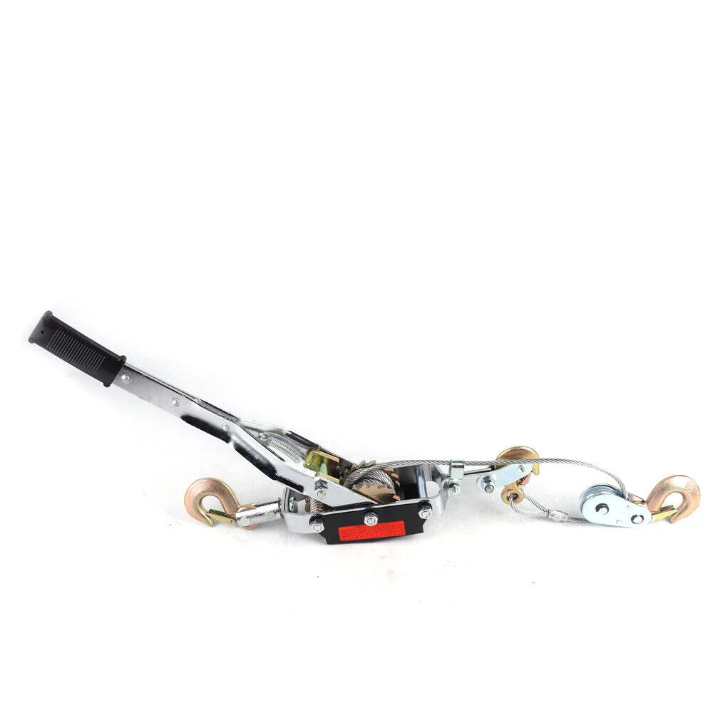 5 Ton Heavy Duty Power Puller Winch Pull Hoist with Cable 3 Hooks 2 Gears O69193